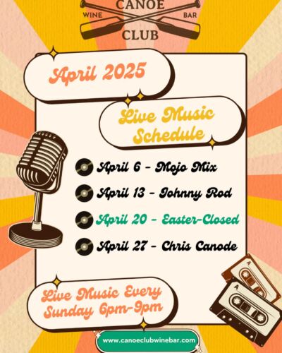 🎸April Live Music Schedule🎸April 6-  Mojo Mix
April 13- Johnny Rod
April 20- Easter- CLOSED
April 27- Chris Canode

Live Music Every Sunday at The Canoe Club Wine Bar! 6pm-9pm! 

Be sure to follow us on here for music schedules, wine tastings and more!

Cheers! 

canoeclubwinebar21 eatdrinkandbemerry meetmeatthecanoeclub marbleheadohio notsaltyjustgreat livelakelove ottowacounty lakeerieliving Catawba catawbaisland eatdrinklocal supportlocalbusinesses supportlocalmusic supportlocalartists winebar lakeerielove lakeerieshoresandislands cheers